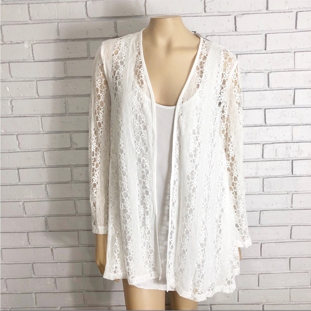 ASOS Design crochet lace‎ beach white kimono